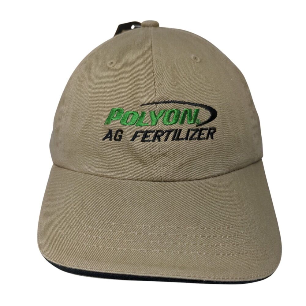 Polyon AG Fertilizer Strapback Hat Tan OSFM Embroidered Dpc W/Tags